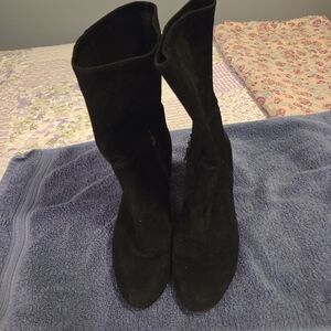 Eileen Fisher Black Heeled Boots